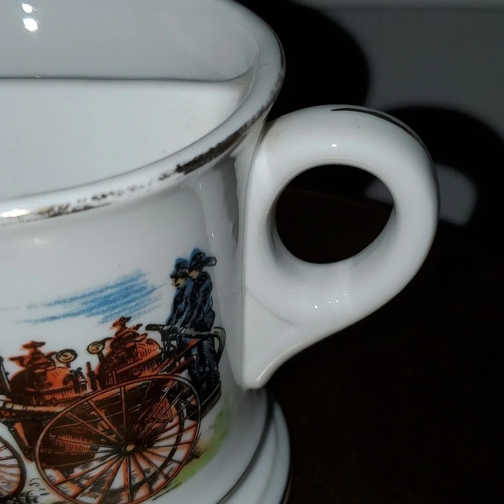 Vintage Knobler Japan Firemen Shaving Cup